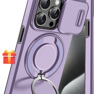 Purple Phone Case with Ring Holder